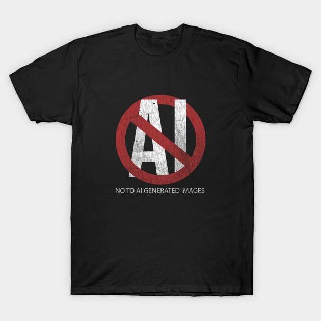 no to ai generated images T-Shirt by Punk Fashion